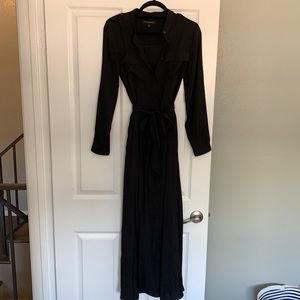 Long sleeve black shirt dress